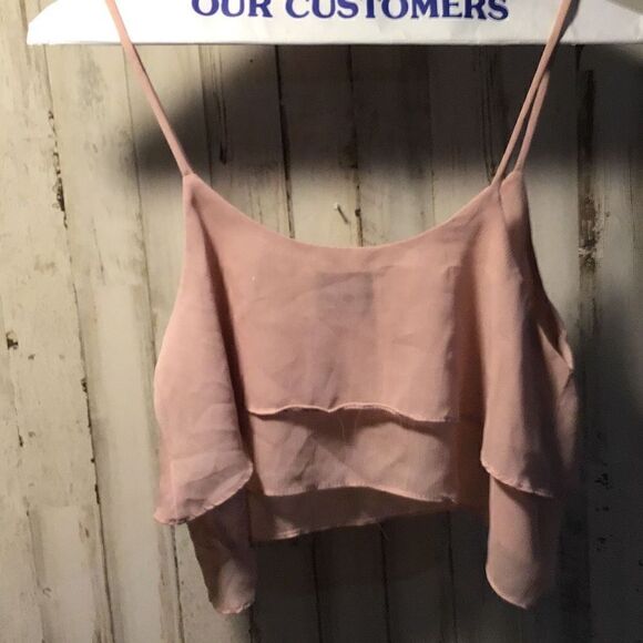 Blouse sweet A little flowing crop top. By Audrey Size or small - Picture 2 of 4